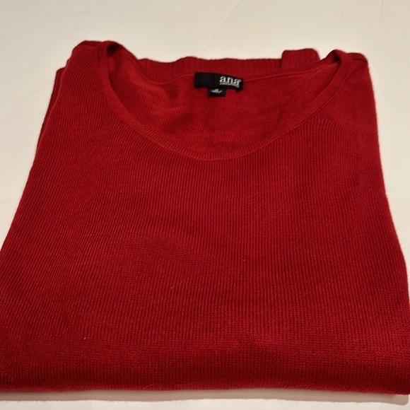 NWT A.N.A, ANA medium red sweater crew long sleeve M - Picture 6 of 9